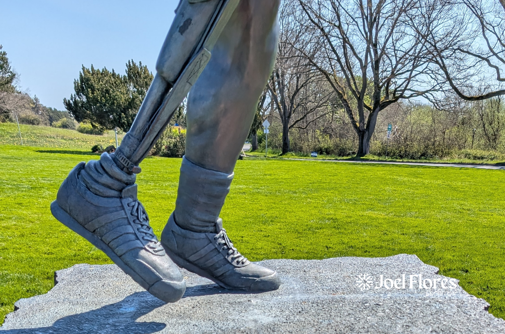 Terry Fox en Beacon Hill Park, Victoria, Canadá