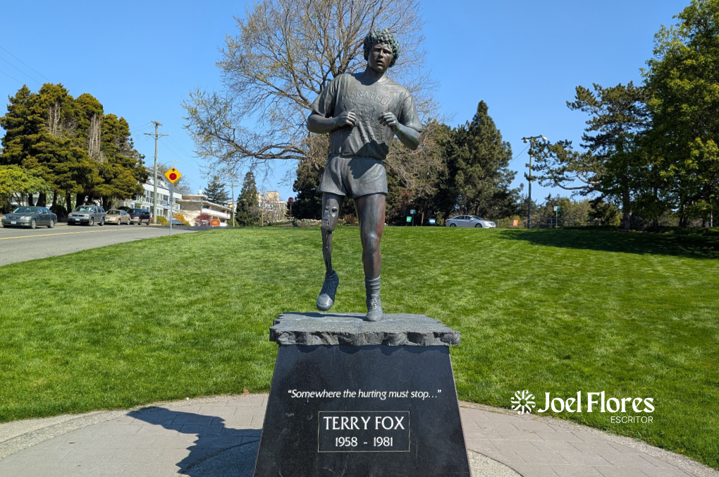 Terry Fox en Beacon Hill Park, Victoria, Canadá