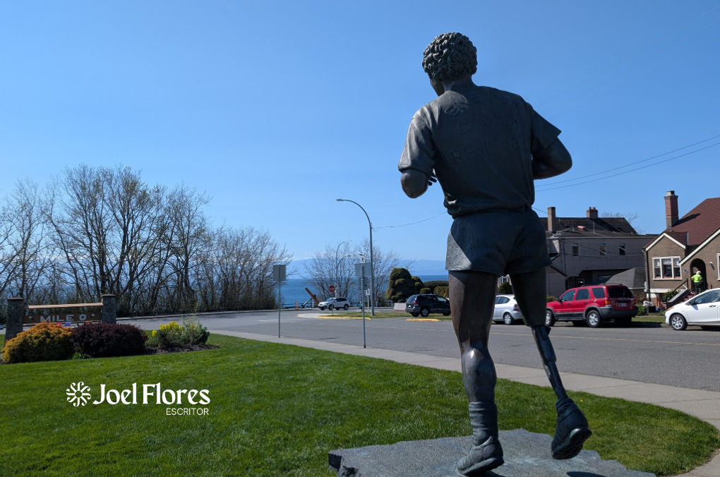 Terry Fox en Beacon Hill Park, Victoria, Canadá