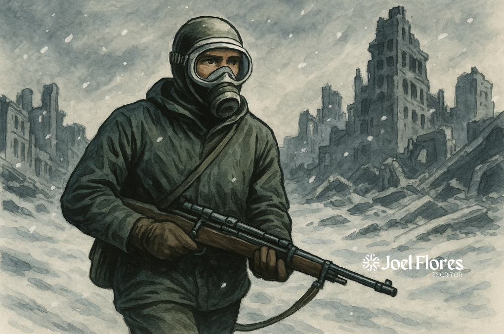 Ilustración de Juan Salvo con estética de la serie El Eternauta en Netflix